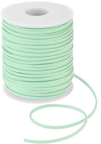 DMiotech Cuerda Plana De Cuero Sintético 2.6mm X 50 Yardas Verde Menta 45m