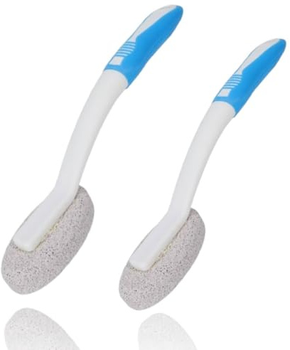 2PCS Pumice Stone for Toilet Cleaning, Handle Toilet Bowl Cleaner Pumice Stone Sticks Toilet Pumice Cleaning Stone with Handle Cleaning Cleaner Toilet Brush for Kitchen, Bathroom