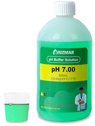 UIUZMAR pH 7.00 Kalibrierlösung 500ml für pH Messgerät | pH 7.00 Pufferlösung für Präzise Kalibrierung von pH Meter, pH Tester Kalibrierflüssigkeit
