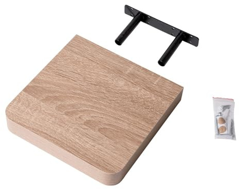 Velano Wandregal - Bücherregal - Schweberegal 24x24 Sonoma Eiche | Regal Wand - Regalbrett - Küchenregal - Bücherregal Kinder - Deko Wohnzimmer - GewürzregalHolz - Wanddeko Regale Boho Deko