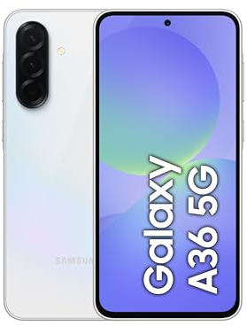 Samsung Galaxy A36 5G, Android Smartphone, 256GB Speicher, 8GB RAM, hellgrau, 6X Betriebssystem-Upgrade, großes Display, Octa-Core-Prozessor