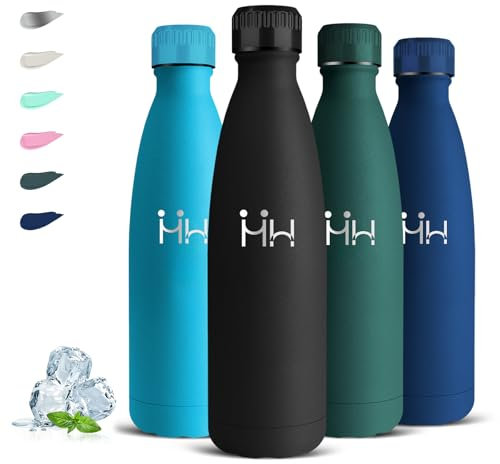 Botella Agua Acero Inoxidable- 750ml- Botella Termica, A Prueba de Fugas, Cantimplora sin Bpa, Garrafa Termica, Mantiene 24H Frio/12H Calor, Cantimplora para la Escuela, Oficina, Cámping