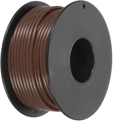 QUARKZMAN 18 AWG strand PVC anslutningskabel 15 m/50 fot brun, elektrisk UL1007 spole förtennad koppartråd för interna anslutningar, marin