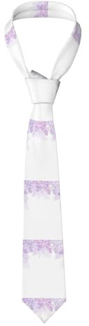 BHHJKK Corbata colorida con estampado de collage para hombre, boda, negocios, fiesta, regalos, corbatas para novio, padre, padrino de boda, Enmarcar flores lilas en flor, Talla única