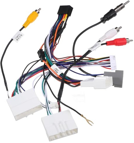 TOPBATHY Cablaggio per Auto e Kit Cablaggio Stereo per Autoradio Compatibile Schermi Grandi, Alimentazione Stabile e Installazione Plug-and-play per Impianto Audio Veicolare