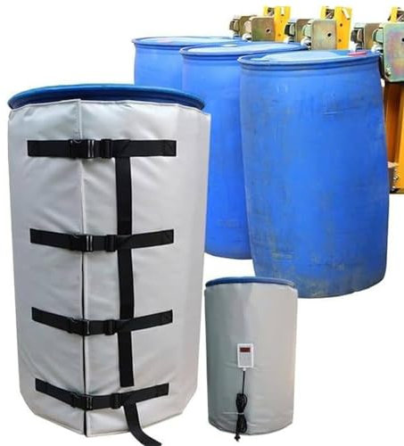 Metal Oil Drum Heater 2300W, Electric Heating Jacket for 55 Gal Oil Drum, Adjustable Temperature 0-150℃, Oxford Cloth Top Cover