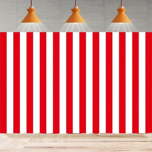 Rouge Et Blanc Bande Photographie Toile De Fond Théâtre Grand Chapiteau Cirque Mariage Anniversaire Fond Fête Toile De Fond Murale Bannière Décor 300x200cm