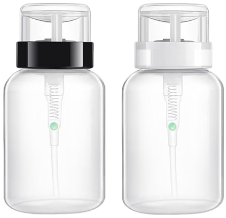 Gatuida Nagellackentferner Abschließbar Pumpflasche aus Stück 2 200ml Pp Auslaufsicher für Waschmittel Zellettenspender