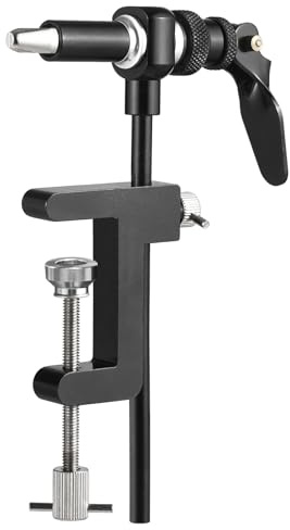 plplaaoo Étau de Montage de Mouches, Pince en C réglable en métal de qualité supérieure, Corps Principal Rotatif à 360°, Base Robuste pour Les Amateurs de pêche à la Mouche, débutants et