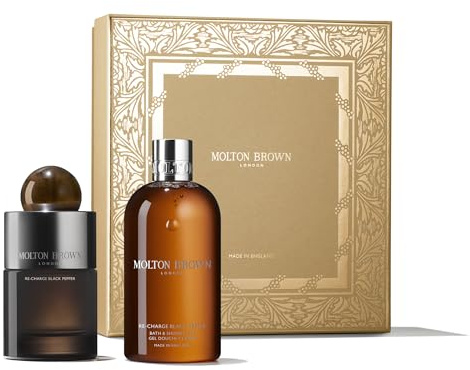 Molton Brown Re-Charge Black Pepper Fragrance Gift Set | Eau de Parfum 100 ml & Bath & Shower Gel 300 ml, Luxury Scented Body Care Set