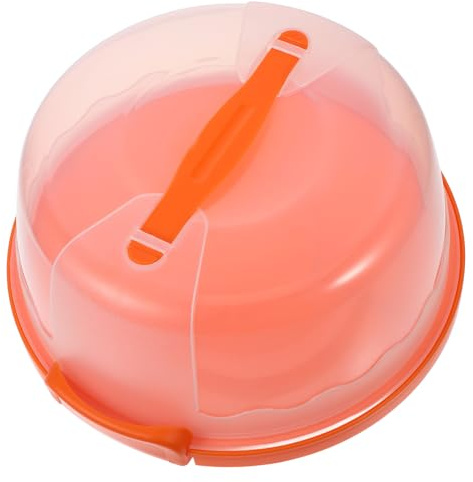 ABOOFAN Reusable Yellow Cake Carrier Box with Handle and Lid PP Material Cake Storage Container Airtight Seal for Freshness for Transport and Display