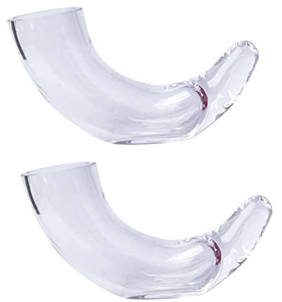 Gatuida Kreatives Hornglas Cocktailglas für Partys, 2 Stück aus Glas | Hornförmige Form, Dicker Boden und Stabile Standfläche, Transparentes Design, für Riegel und Feier