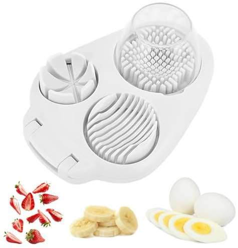 Eierschneider, Profi-Eierteiler, Eieröffner für Gekochte Eier, Eischneidewerkzeug für Runde und Ovale Scheiben, Kartoffelschneider, Eierharfe, Erdbeerschneider (1pcs)