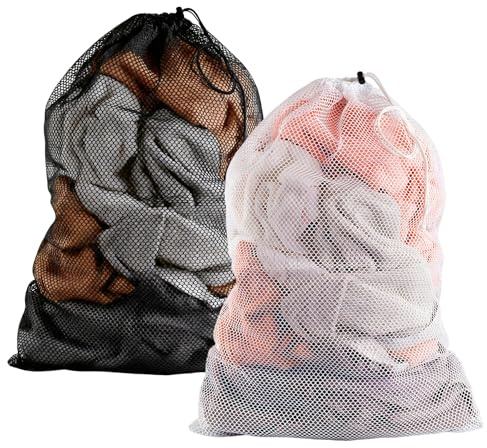 2 Stück Wäschenetzbeutel 60 x 90cm Wäschenetz für Waschmaschine Wäschenetz Groß mit Kordelstopper Wiederverwendbar für Kleidung, Bettbezüge, Spielzeugaufbewahrung, Reisen, Wohnheim
