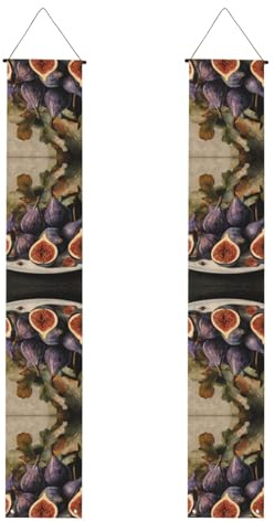 Fico Banner decorativo portico (verticale) banner di benvenuto adatto per appendere all'aperto 11,8 × 70,9 pollici