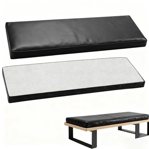 WLXFF Sitzauflage Bank Leder, wasserdichte Sitzkissen, Hochdichte Bankauflage Mit Rutschfester Unterseite, Outdoor-Kissen FüR SchaukelmöBel Im Garten,No3,140X40X5CM