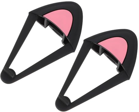 Ipetboom Cat Ear Headphone Attachments Silicone Headset Decorations Cute Cat Ear Headset Adornments for Over-Ear Headphones, Black Pair Suitable for Gaming and Casual Use