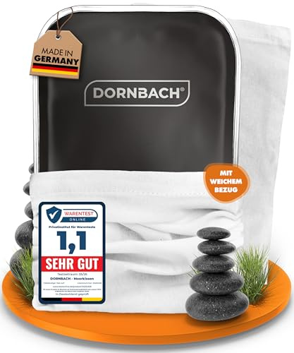DORNBACH® XXL Moorkissen für Mikrowelle [Made in Germany] - Tiefenwirksames Wärmekissen bei Schmerzen & Verspannungen inkl. weichem Bezug - für Nacken, Schulter, Rücken & Bauch