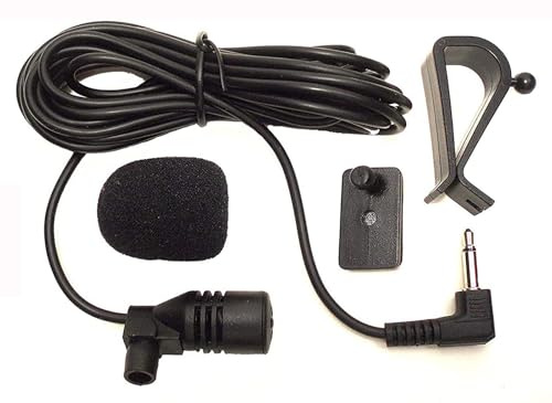 Angkoole Microfono 3.5 mm Microfono Esterno Montaggio per Auto Veicolo Head Unit Bluetooth Audio Stereo Radio GPS DVD