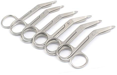OdontoMed2011 Lot Of 6 Lister Bandage Scissors 3.5 Stainless Steel 3 1/2