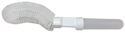 Brosse à urinoir en nylon avec distributeur de liquide pour le nettoyant Blanc 40 cm