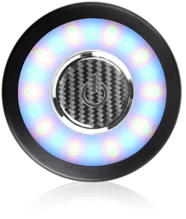 Teguangmei Luz de Lectura para Automóvil 20LED,Luz de Techo Recargable USBInalámbrica Luz de Techo para Luz de Matrícula Interior de Automóvil Luz de Lectura de Automóvil (Amarillo Cálido/Azul Hielo)