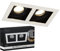 EDO, Foco de Techo Orientable GU10 RUTEN 2 blanco/negro Lámpara de Techo de aluminio, cuadrado, bombilla no incluida, Lámpara empotrable de techo moderna, IP20, Lámpara de techo de 2 puntos, EDO777129