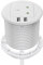 Desk Socket with USB, Haylink Desktop Power Grommet 80mm Cut-Out Hole In Desk Power with 1 UK Plug, Power Socket Extension Connect 6.56ft Extension Cord(White)