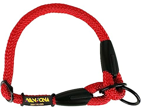 Anti-Zug-Trainingshalsband aus Seil für Hunde. Rot, XXL(≤80CM).