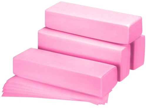 Maitys Wax Strips, 400 Pieces Non Woven Hair Removal Wax Facial and Body Waxing Strips Bikini Wax Strip Paper for Women and Men (Pink)
