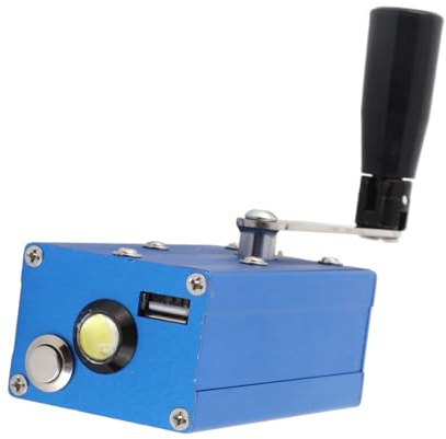 Cargador de Teléfono con Manivela Portátil de Dínamo Manual de Alta Potencia con Luz COB para Camping de Supervivencia de Emergencia