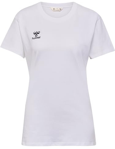 hummel GO 2.0 T-Shirt - Sportshirt Damen Kurzarm für Sport, Fitness & Freizeit - Basic-Shirt aus 100% Bio-Baumwolle - Dehnbares Material - Rundhalsausschnitt