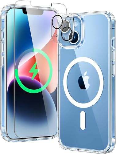 FNTCASE für iPhone 13 Hülle: iPhone 14 Handyhülle Magnetische Militär Fallschutz Anti Vergilbung Handyhülle - Robuste langlebige stoßfeste Schutzhülle - 6,1 Zoll