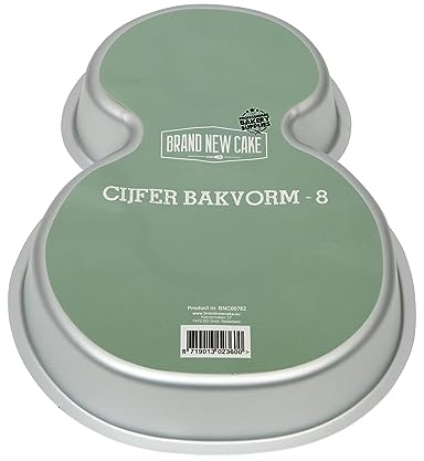 BrandNewCake® Zahl 8 Backform - Wiederverwendbare Aluminium Kuchenform - Perfekt für Geburtstage und Jubiläen