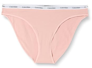 Calvin Klein Donna Slip Taglio Bikini con Fascia con Logo, Rosa (Subdued), XL