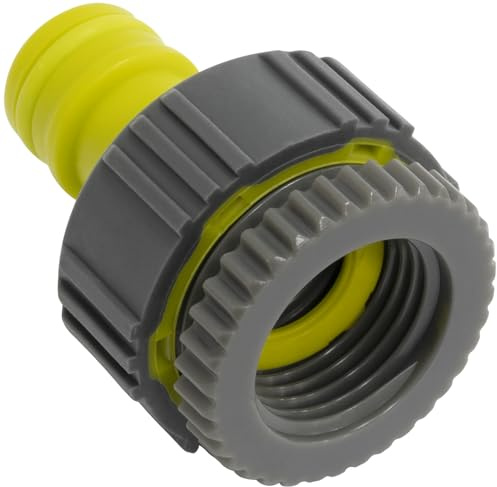 AERZETIX - C73249 - Adaptador de Grifo 1/2''-3/4'' Lado Hembra - Nariz de Grifo - Racor Conector rápido para Manguera de riego - en plástico con Revestimiento de Caucho