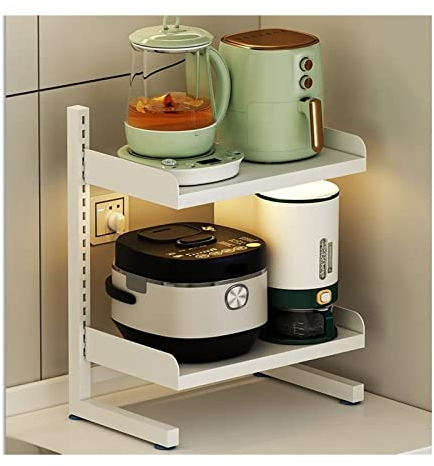 Carrito Cocina Estante de almacenamiento for encimera de cocina, estufa doméstica, olla arrocera de descarga, soporte for freidora de aire, estante for ollas pequeñas, estante for almacenamiento de ol