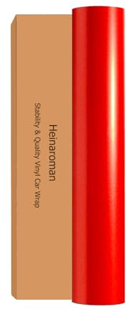 Heinaroman Autofolie für Karosserieschutz Kratzfestigkeit Air Release Technology 1524 X 152CM Rot Glänzend Car Wrapping Folie Vinylfolie