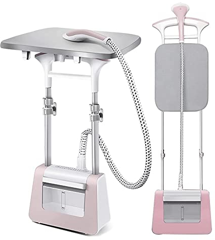 Vaporizzatore per indumenti verticale da 1800 W, vaporizzatore per indumenti professionale per carichi pesanti per ferro da stiro a vapore portatile per uso domestico commerciale con asse da stiro pe