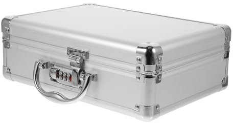 Angoily Aluminium-handwerkzeugkoffer Mit Zahlenschloss Tragbarer Multifunktions-werkzeugkasten Kompakte Aufbewahrungsbox Mit Griff Sicherer Organizer Für Schrauben Schmuck Und Zubehör