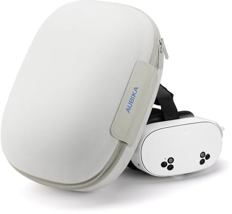 Aubika Carrying Case for Meta Quest 3/3S/2/Pro & PICO 4 Accessories - All-in-One Travel Storage Case for VR Headset, Head Strap, Controller and Other Accessories