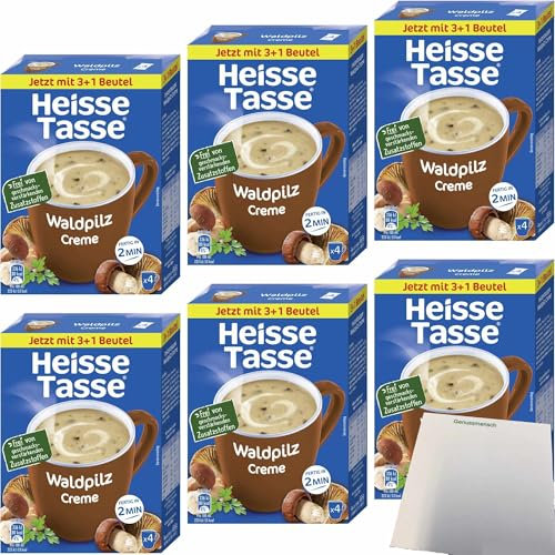 usy Bundle für Heisse Tasse Waldpilz Creme Suppe 6er Pack (6x 4 Beutel a 16,4g) + usy Block