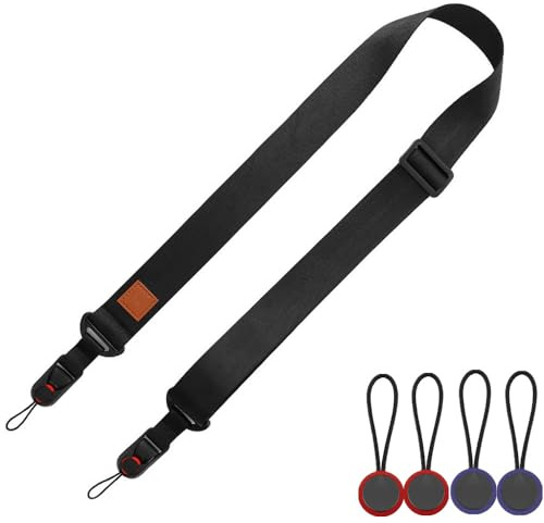 MIMEMY Correa de hombro para cámara con sistema de cierre rápido, compatible con todas las cámaras, correa para cámara réflex digital o sin espejo, Negro , Verstellbare Länge
