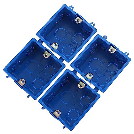 LOORGVEL Boîte de Jonction Électrique Installation Facile et Stable en Pvc Bleu, Lot de 4 Pièces Boîte de Connexion des Câbles pour Usage Domestique