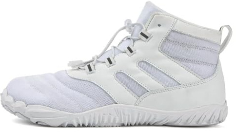 Men's Boxing Shoes Women Breathable Wrestling Training Shoes Combat Fitness Bodybuilding Boxing Boots for Men Breathable Comfortable Non-Slip Bodybuilding (White,8)