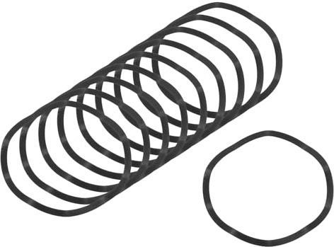 sourcing map Lot de 10 rondelles à ressort ondulées, 7,9 x 7 x 0,1 cm (ODxIDxT) – Rondelles incurvées en fer pour boulons à vis, rondelles ondulées pour machines (noir)