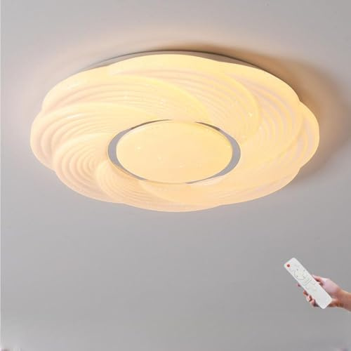 AoLa LED Deckenleuchte Blume, Modern 3000K-6500K Deckenlampe Dimmbar mit Fernbedienung Farbwechsel Wohnzimmerlampe Rund Design Dekoration Deckenbeleuchtung für Schlafzimmer Esszimmer,40CM