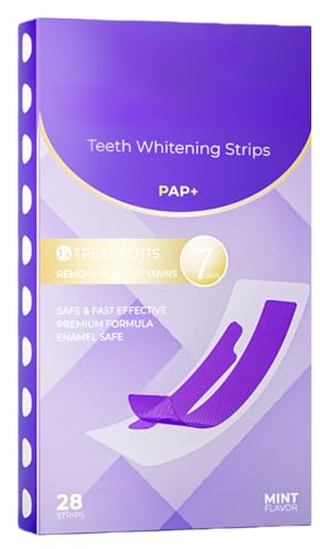 Purple Teeth Whitening Strips, 14 Packs 28 Pcs, Teeth Whitening Kit for All Teeth Shapes, Fast & Easy to Use, Effectively Whitens Teeth for Daily Use by Men and Women