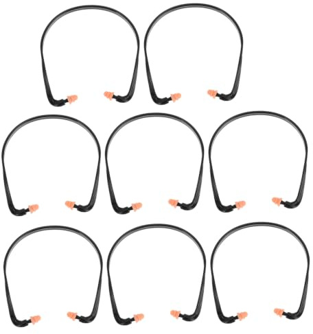 Abaodam Bouchons D'oreilles Antibruit en Silicone Noir Léger et Super Souple Bande Élastique, Lot de 8 Pièces pour Dormir et Voyages en Train à Grosse Vitesse