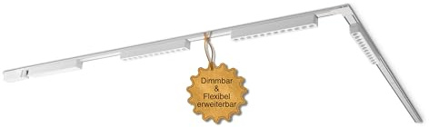 MNK_solution LED Schienensystem Decke Komplettset 3 Deckenlampe Weiß | Zigbee dimmbar – Deckenleuchte für Wohnzimmer, Küche, Esszimmer – moderner Deckenstrahler – Lichtschienensystem